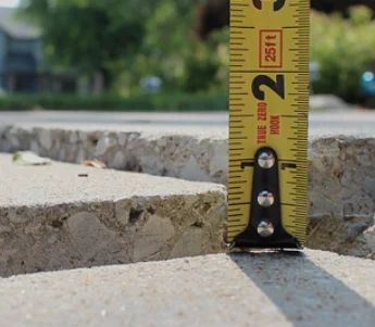 measuring concrete