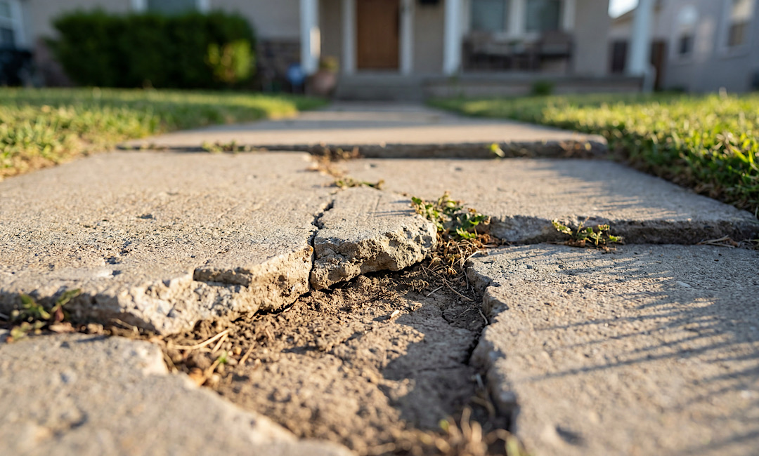 Uneven Concrete on Sidewalk in Idaho